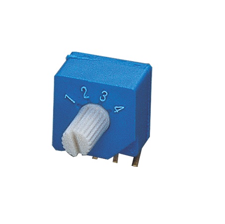 Nidec Components S-2050, 4 Position, BCD SP4T Rotary Selector Switch, 100 mA, Pin