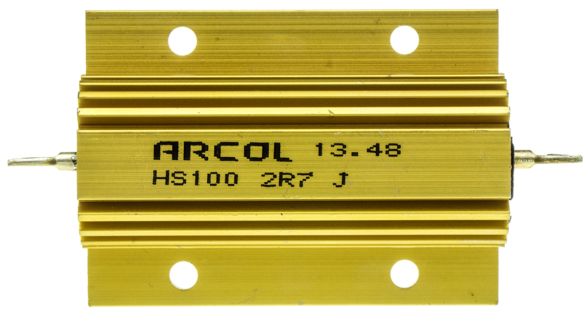 Arcol, 2.7Ω 100W Wire Wound Chassis Mount Resistor HS100 2R7 J ±5%