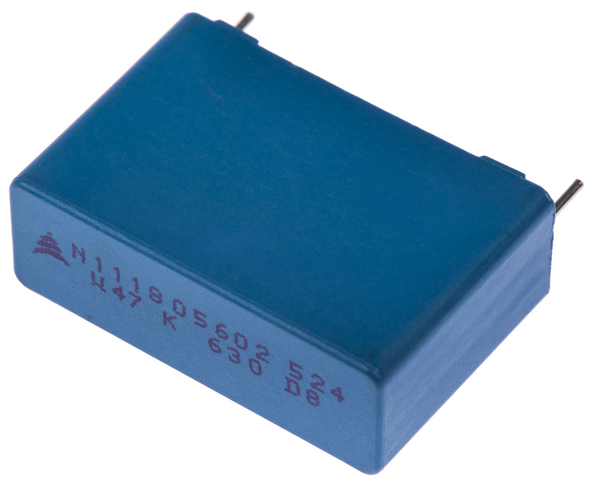 EPCOS B32524 Polyester Film Capacitor, 220 V ac, 630 V dc, ±10%, 470nF, Through Hole
