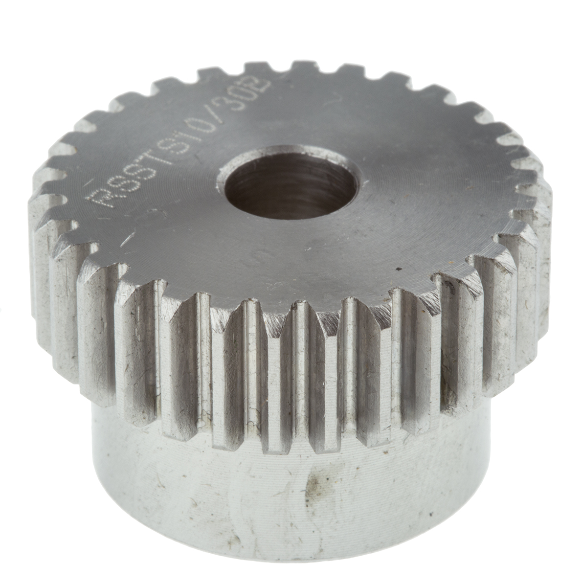 RS PRO Stainless Steel 30 Teeth Spur Gear, 1 Module, 8mm Bore Diam, 30mm Pitch Diam, 25mm Hub Diam