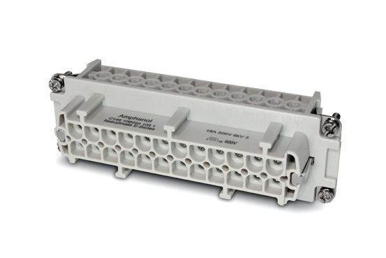 Amphenol Industrial Heavy Duty Power Connector Insert, 16A, Female, Heavy Mate C146 Series, 24 Contacts
