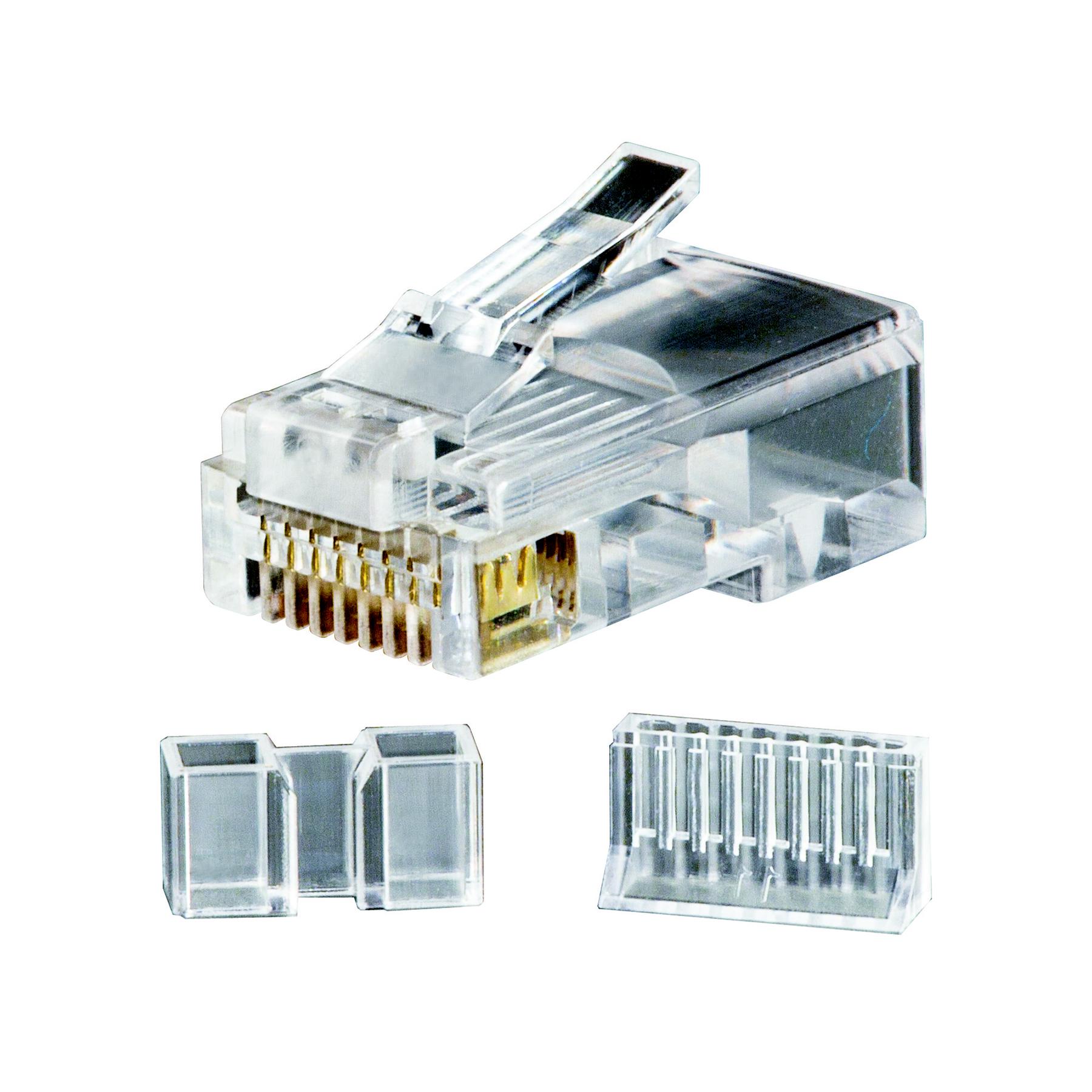 Klein Tools VDV826 Series Male RJ45 Connector, Cable Mount, Cat6 8 -Way