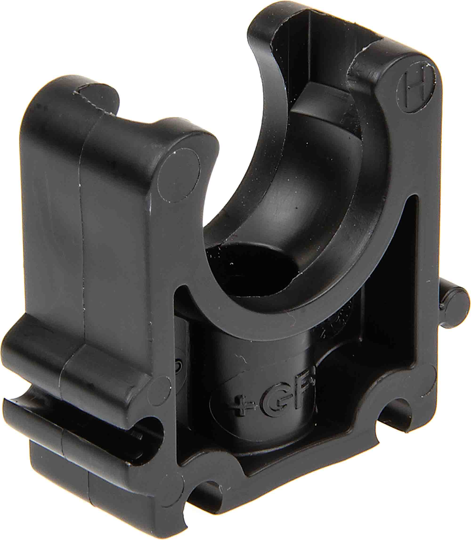 Georg Fischer PP Black Pipe Clamp, 0.98in x 3.54in x 2.52in, 0.35in