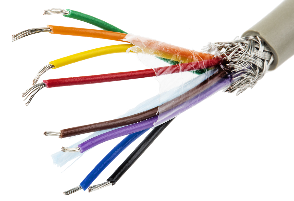 Alpha Wire ProTekt Series Data Cable, 8 Cores, 0.23 mm², Screened, 24 AWG, 50m, Screened Shield, Multi Conductor Cable
