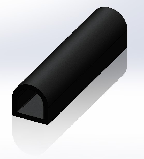 RS PRO Black EPDM  Edging Strip, 20m