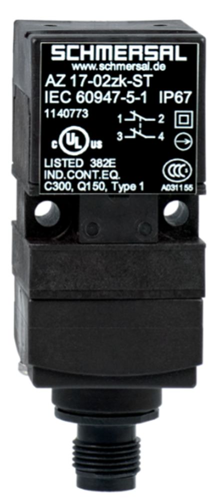 Schmersal AZ 17 Safety Interlock Switch, 1NC/1NO, Keyed Actuator Included, Glass Fibre Reinforced Thermoplastic