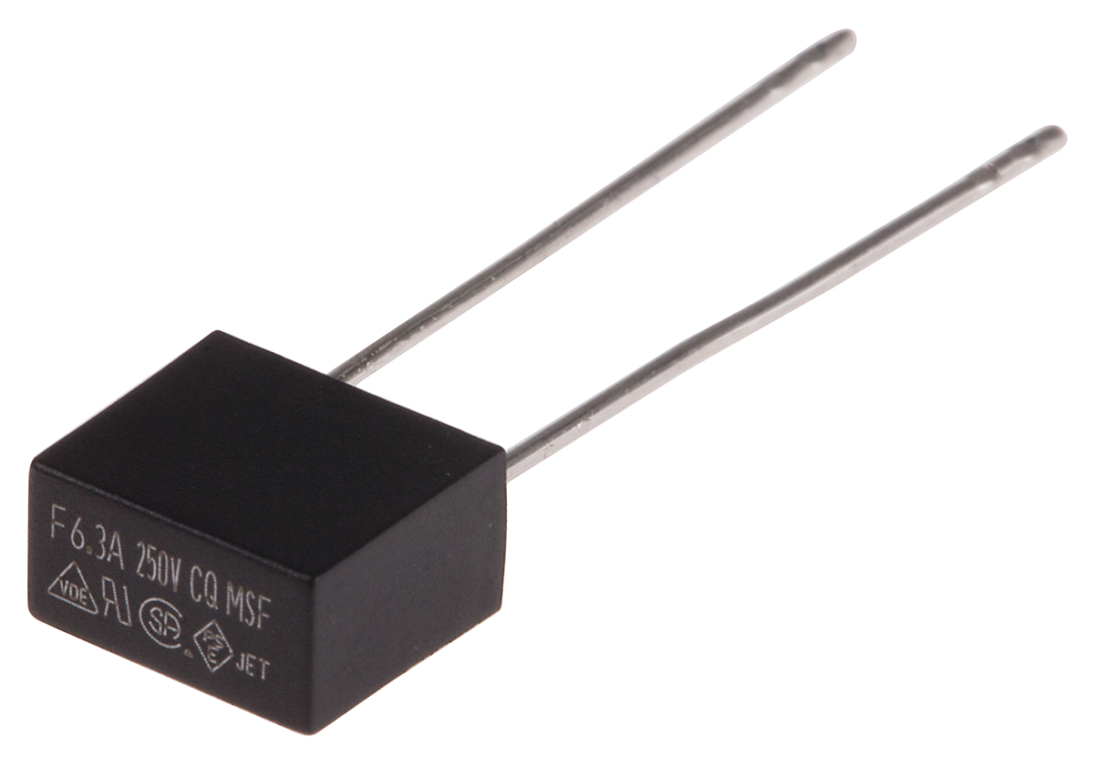 RS PRO PC Board Non Resettable Fuse, Radial 6.3A, 250V