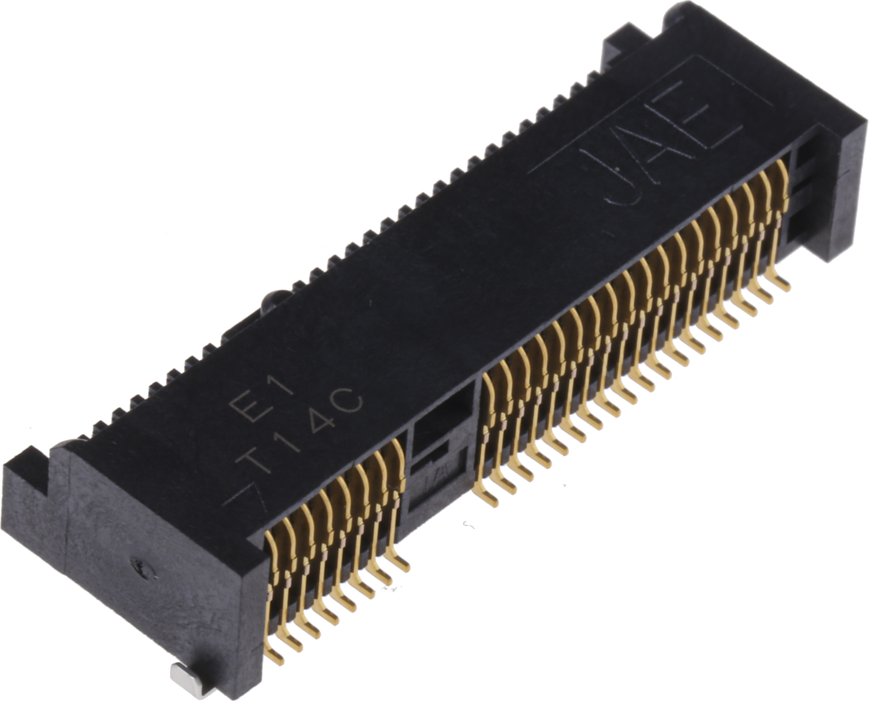 JAE 52 Way Right Angle Mini PCIe, PCI Memory Card Connector With Solder Termination