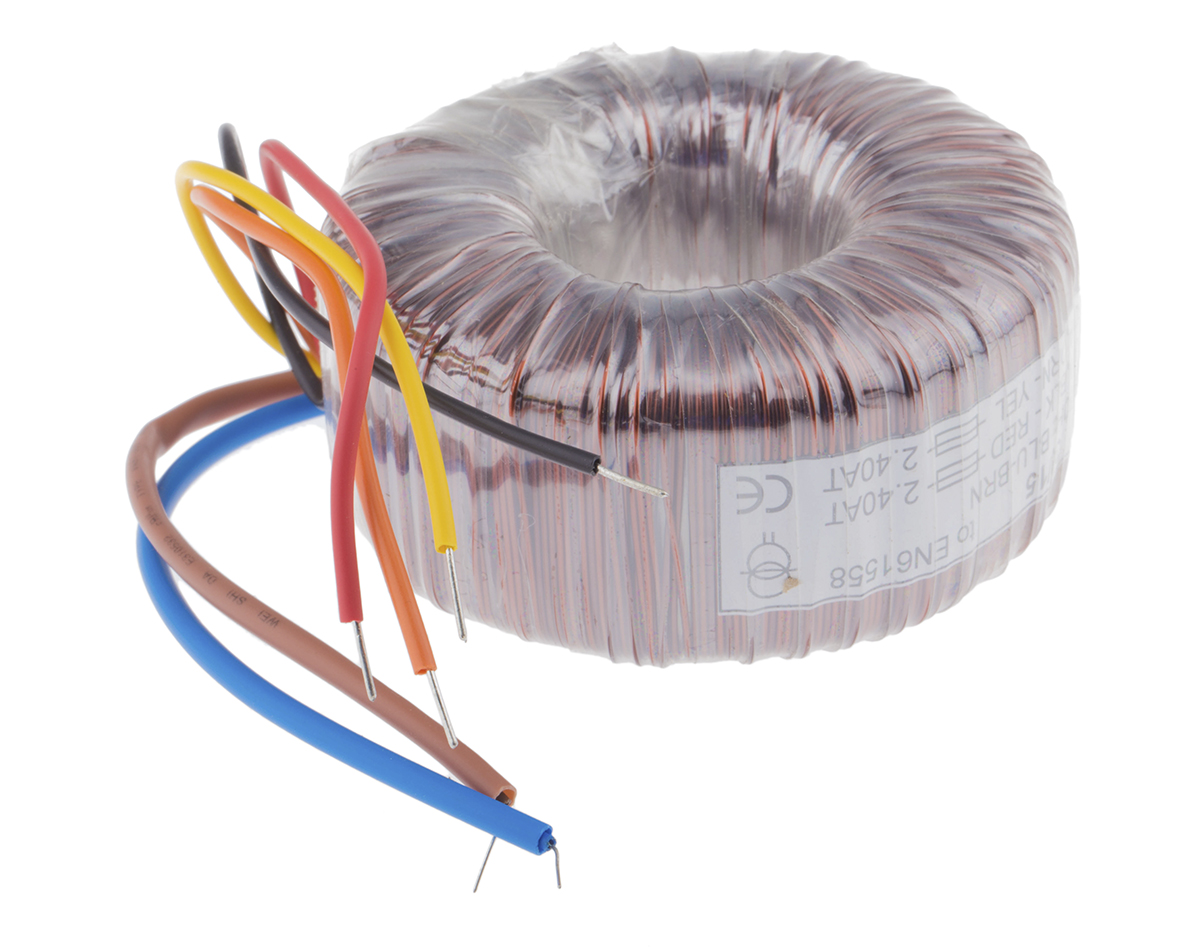 RS PRO 230V ac, 2 x 25V ac Toroidal Transformer, 120VA 2 Output