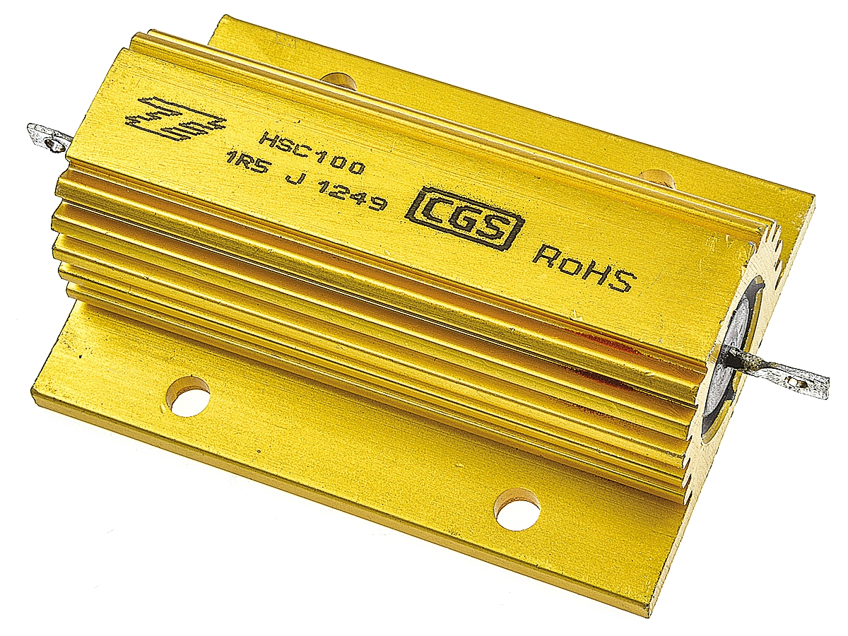 TE Connectivity, 1.5Ω 100W Wire Wound Chassis Mount Resistor HSC1001R5J ±5%