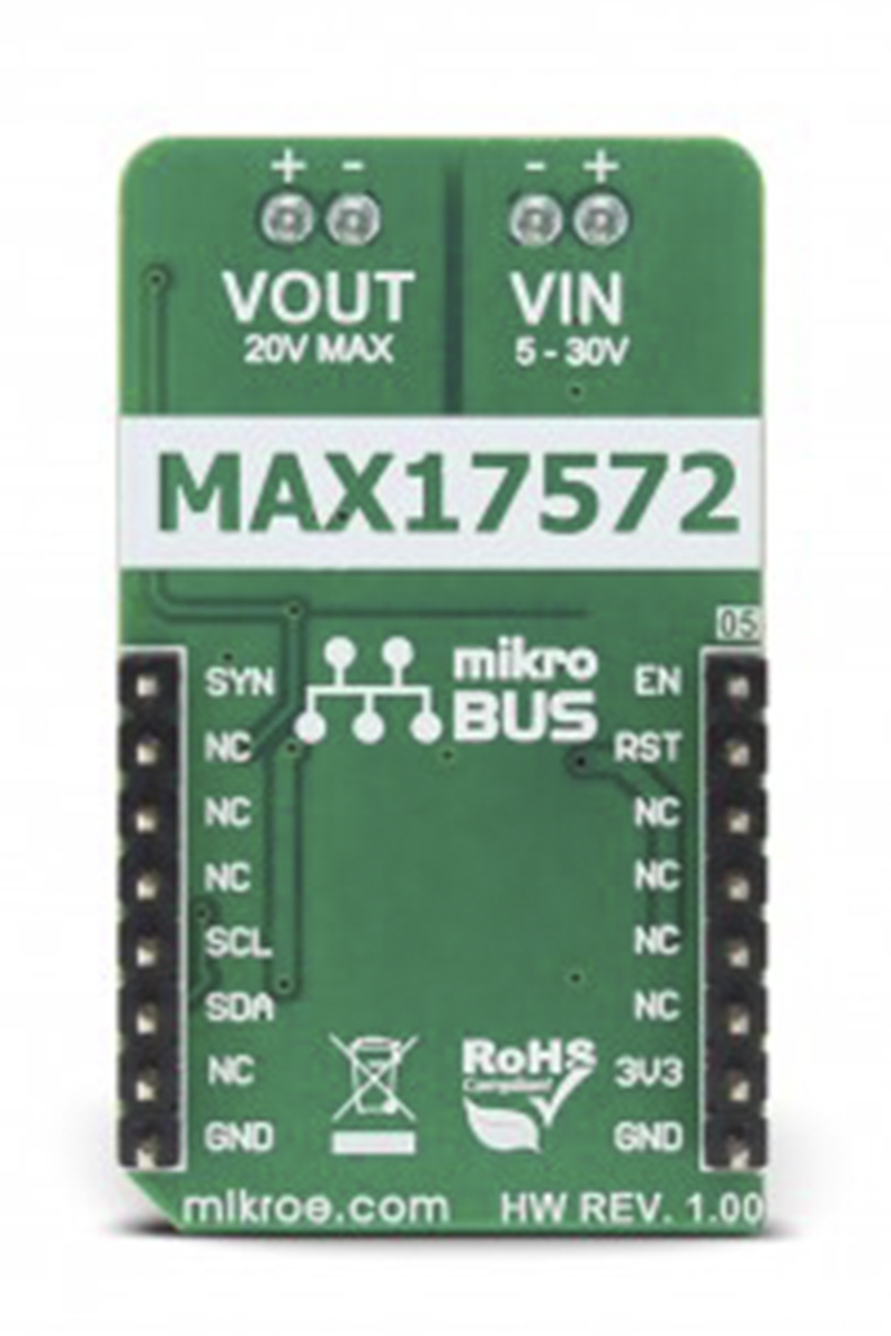 MikroElektronika Buck 6 Click Buck Converter for DS4432U, MAX17572 for General Purpose Power Supplies, Wall Transformer