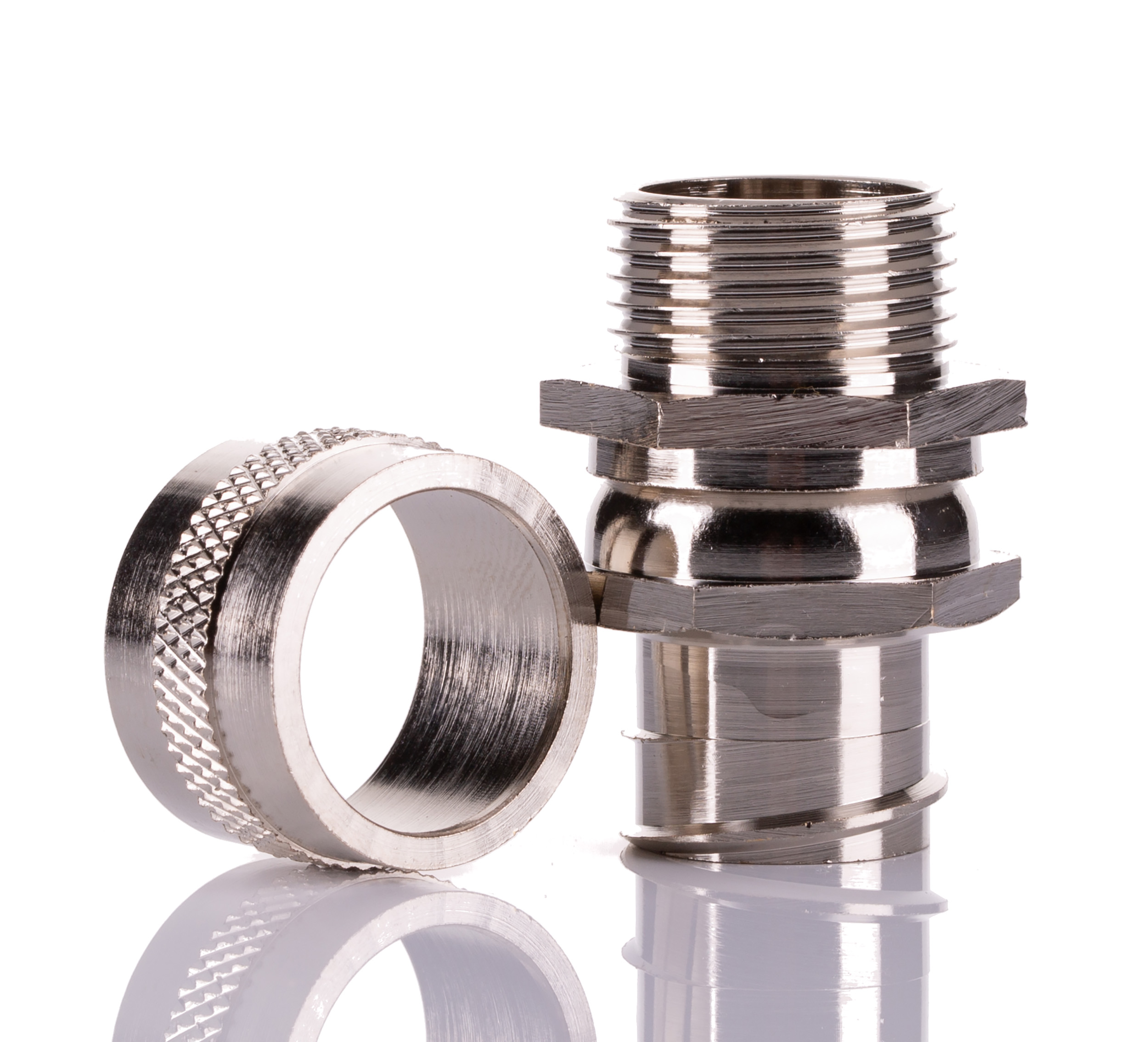 RS PRO Swivel, Conduit Fitting, 20mm Nominal Size, M20, Brass, Silver IP54 rating