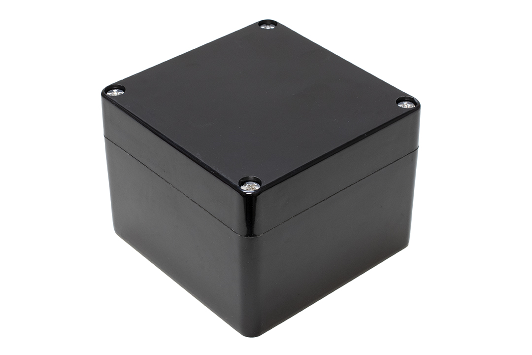 Hammond 1590ZGRPBK Series Black Fibreglass Reinforced Polyester Enclosure, IP66, 120 x 121 x 91mm