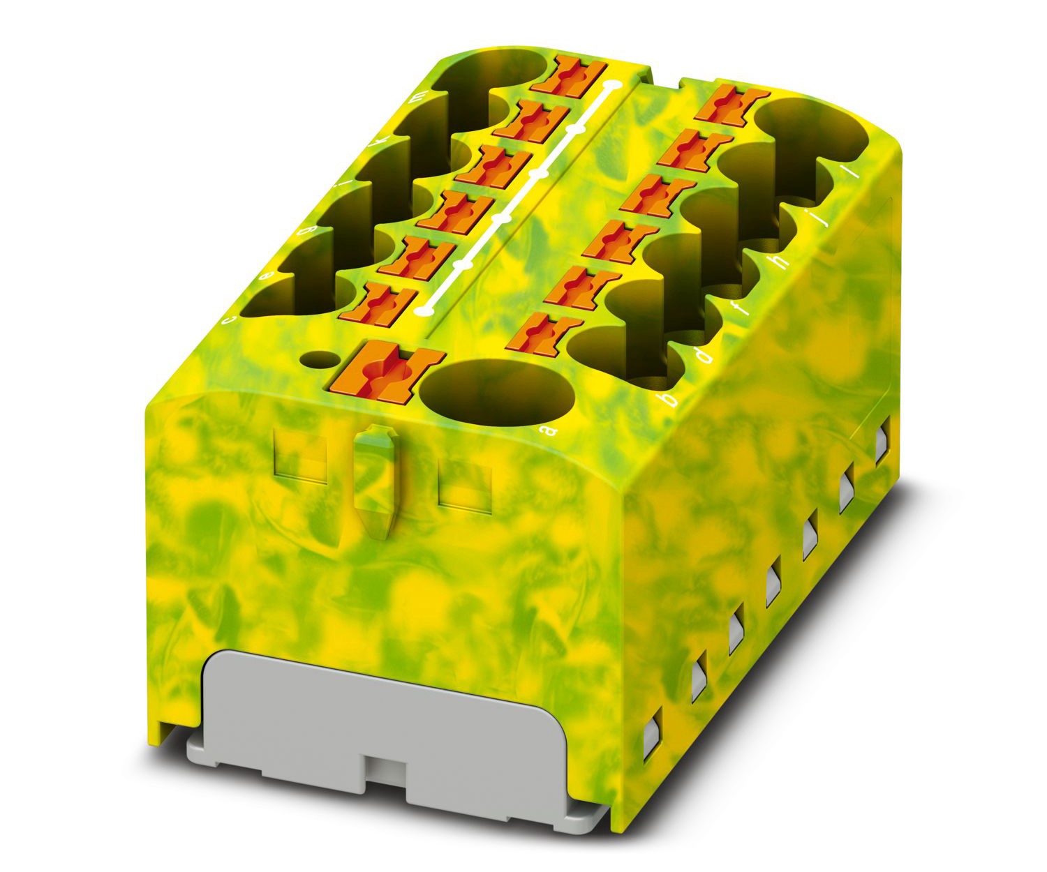 Phoenix Contact Distribution Block, 13 Way, 4mm², 32A, 450 V, Green/Yellow