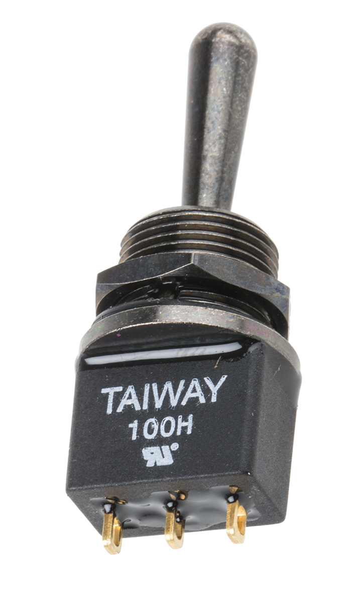 RS PRO Toggle Switch, PCB Mount, (On)-Off-(On), SPDT, Solder Terminal