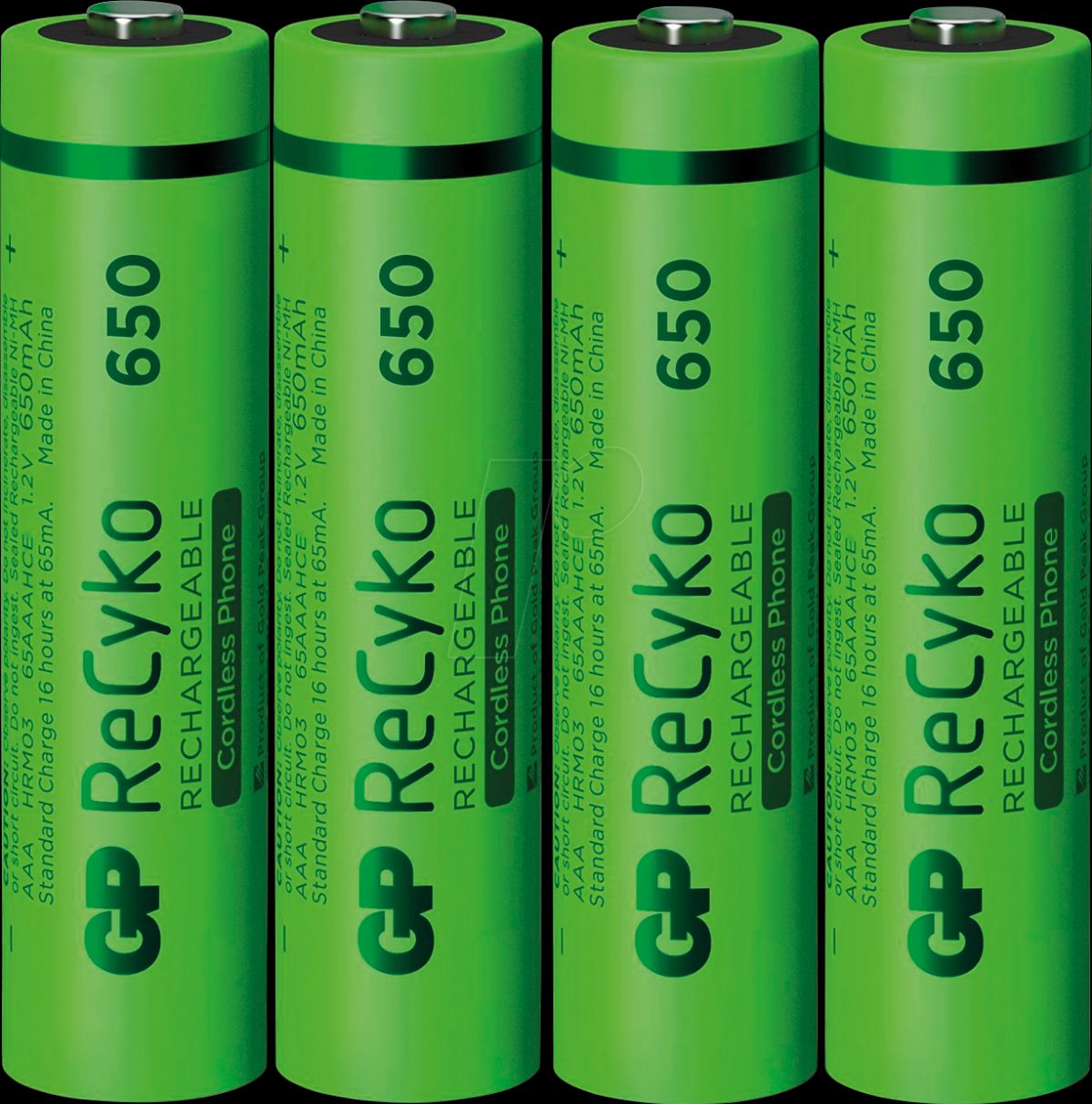 Gp Batteries GP Batteries NiMH AAA NiMH Rechargeable Battery, 650mAh, 1.2V