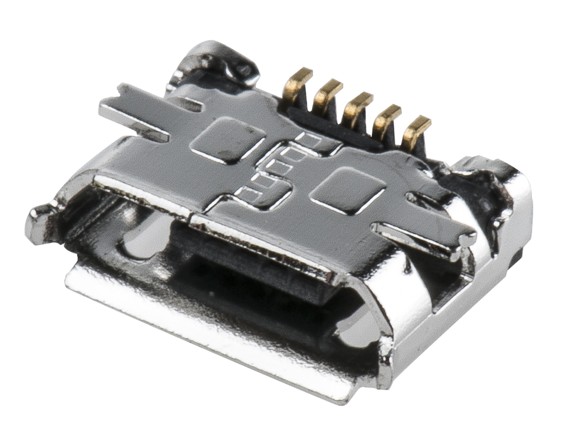Amphenol Communications Solutions Right Angle, SMT, Socket Type B 2.0 USB Connector
