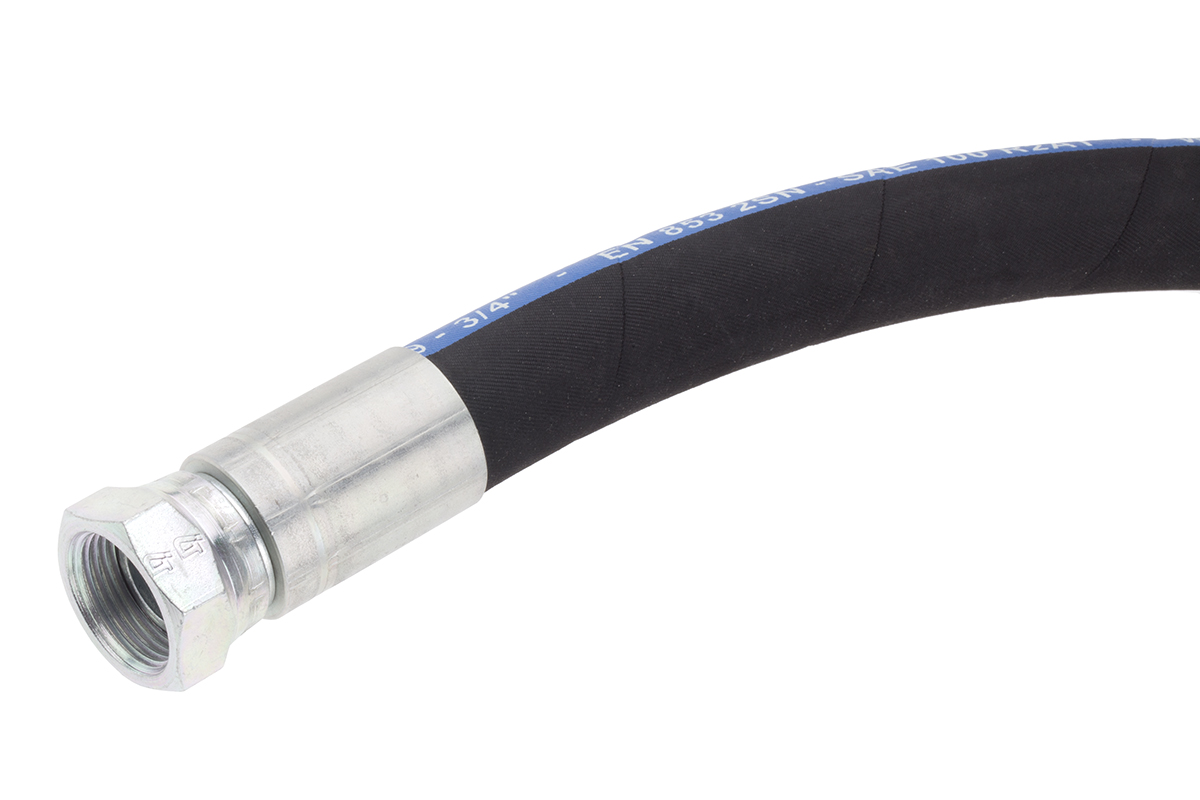 RS PRO 1154mm Synthetic Rubber Hydraulic Hose Assembly, 215bar Max Pressure