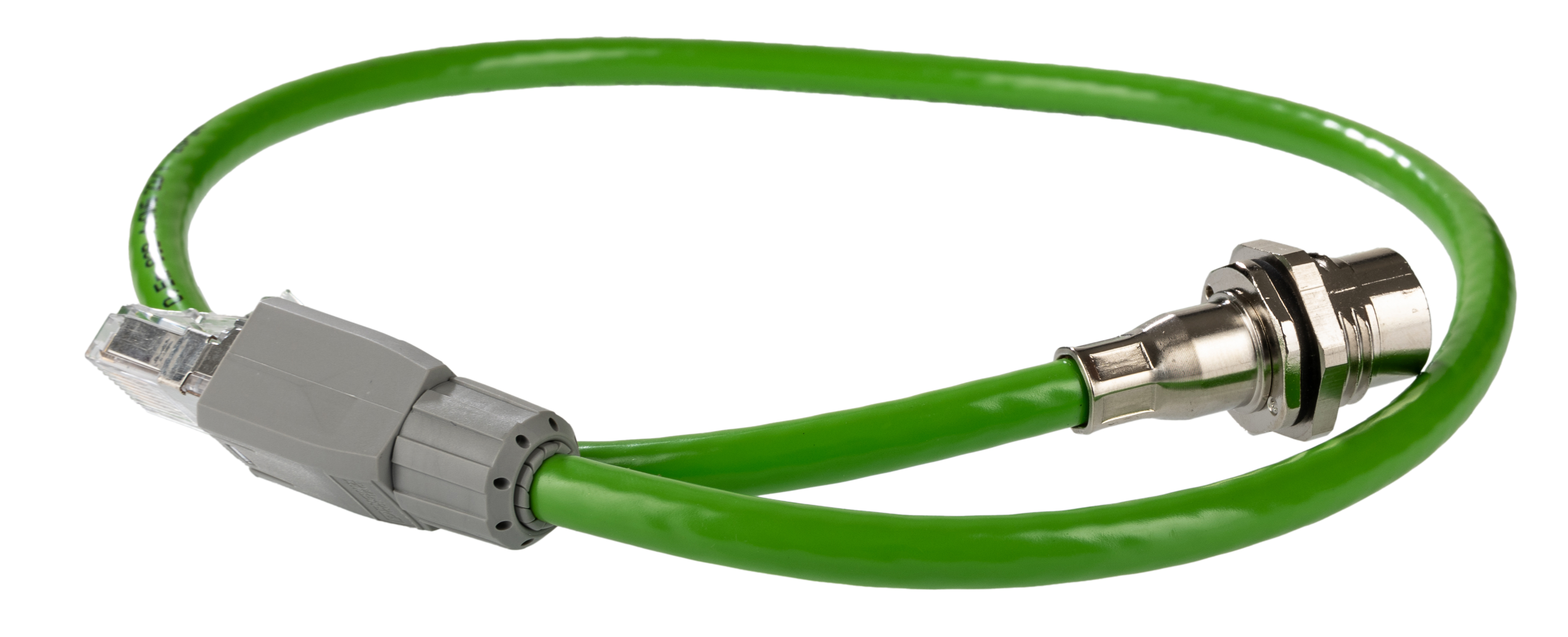 Phoenix Contact, 0.5m Cat5e, Green M12 to Female RJ45, Aluminium Foil, Tinned Copper Braid Shielded, Terminated PVC