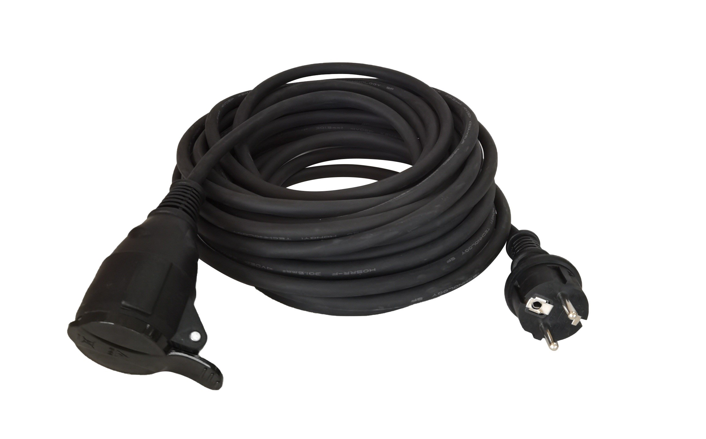 RS PRO 10m 1 Socket Type F - German Schuko Extension Lead, 250 V, IP20