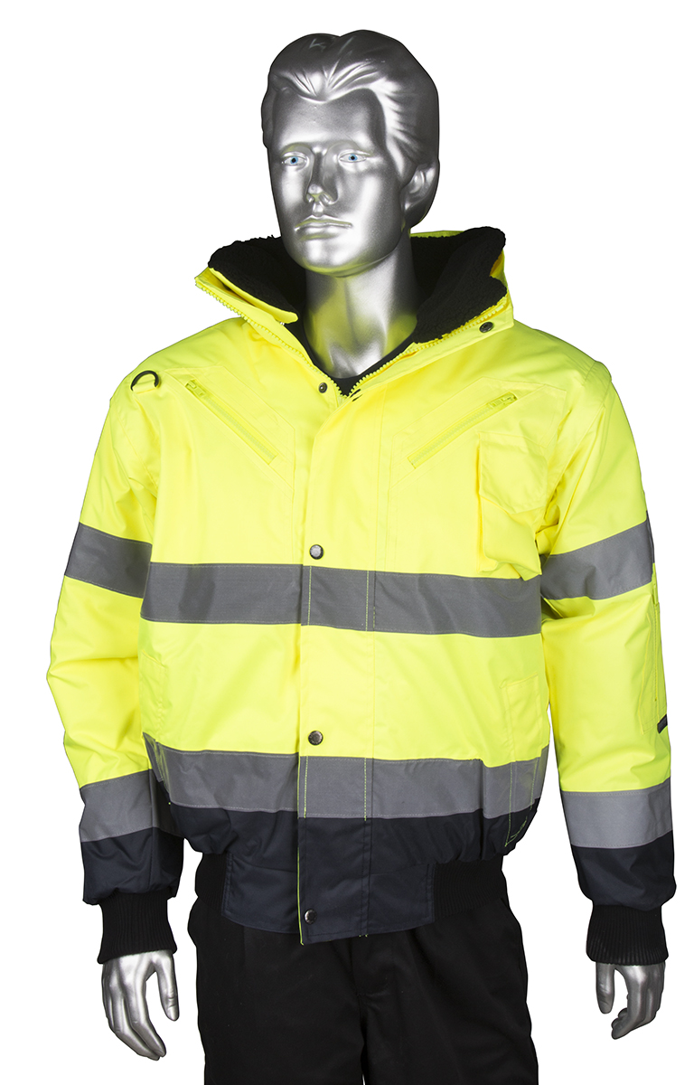Portwest Yellow Men Hi Vis Bomber Jacket, XXL