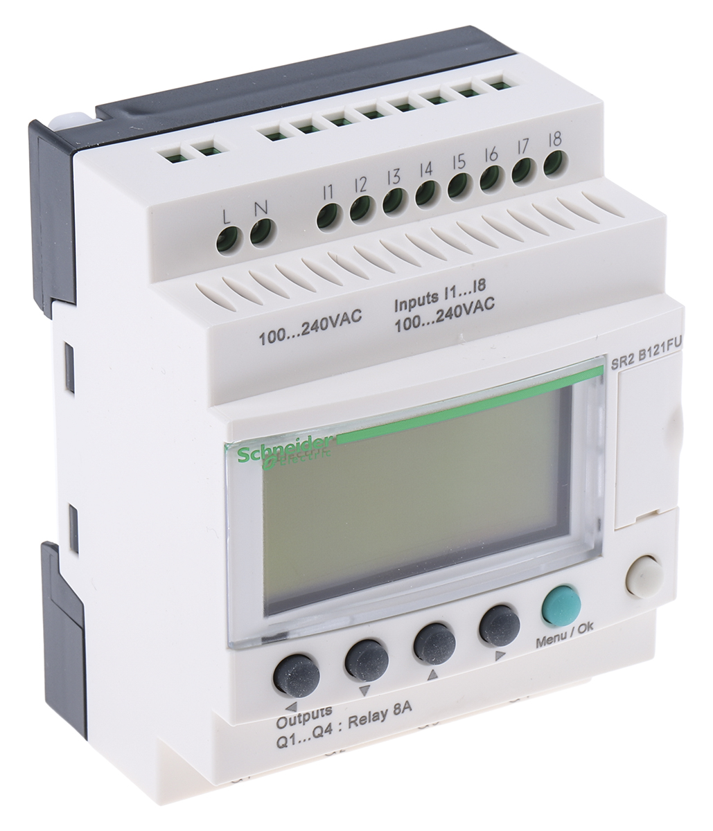 Schneider Electric Zelio Logic 2 Series PLC CPU for Use with Zelio 2, Relay Output, 8 (Digital)-Input, Digital Input