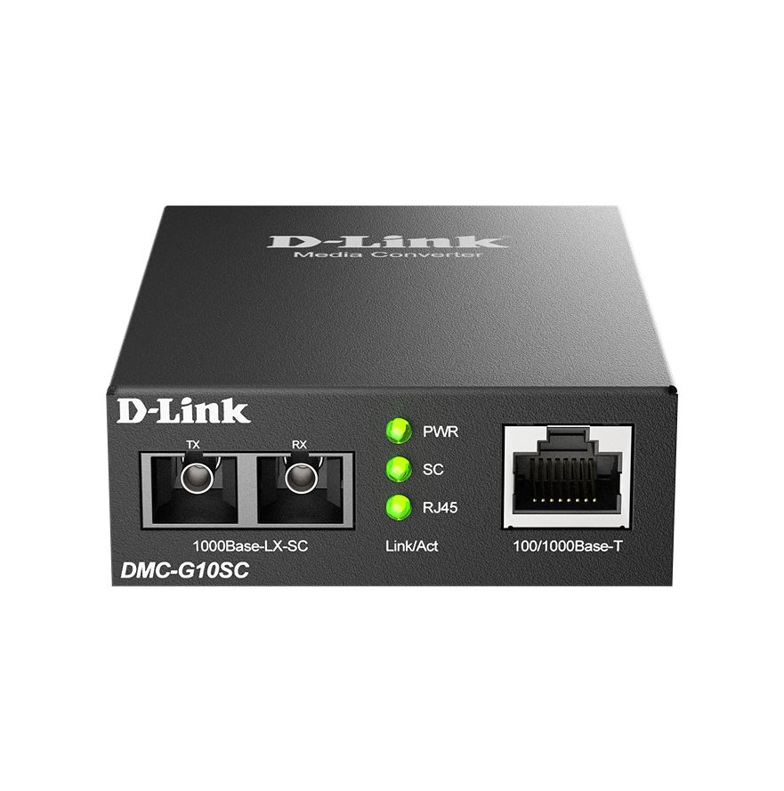 D-Link RJ45 Ethernet Media Converter, Single Mode, Single Mode 10km