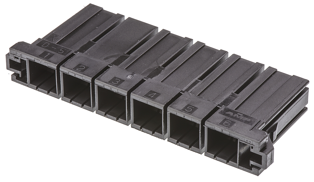 TE Connectivity, Dynamic 5000 Female Connector Housing, 10.16mm Pitch, 6 Way, 1 Row