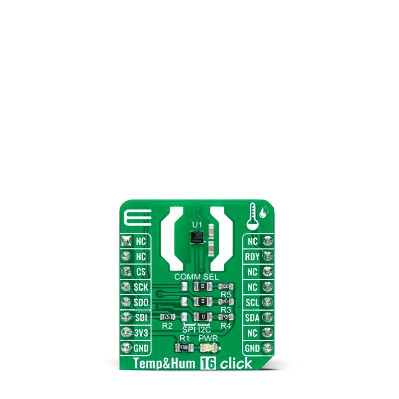 MikroElektronika Temperature and Humidity 16 Click Temperature & Humidity Sensor Add On Board for WSEN-HIDS