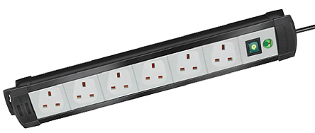 brennenstuhl 3m 6 Socket Type G - British Extension Lead, 230 V, IP20