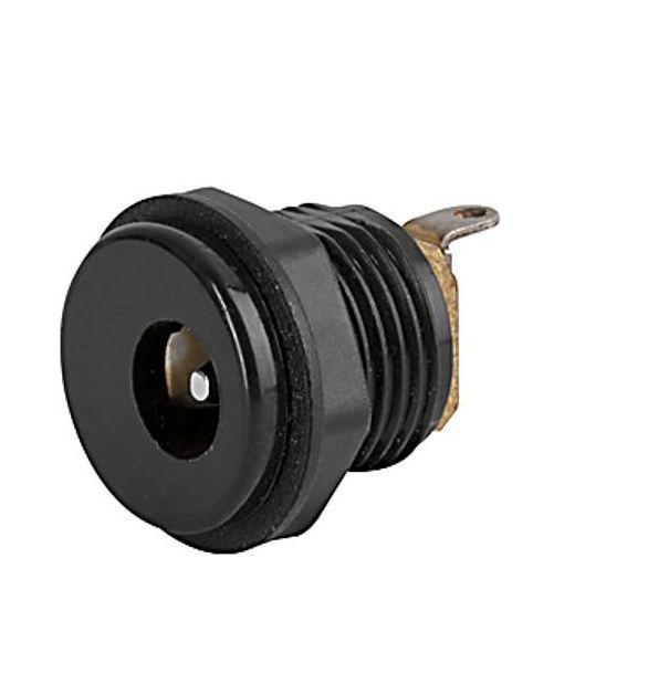 Schurter, 4840 DC Socket Rated At 500mA, 12 VDC, Screw On Mount, length 18.2mm, Silver