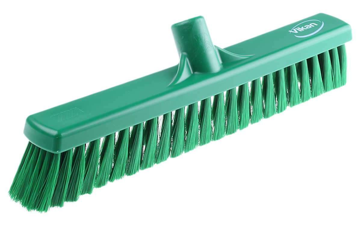 Vikan Broom, Green With PET Bristles for General Purpose