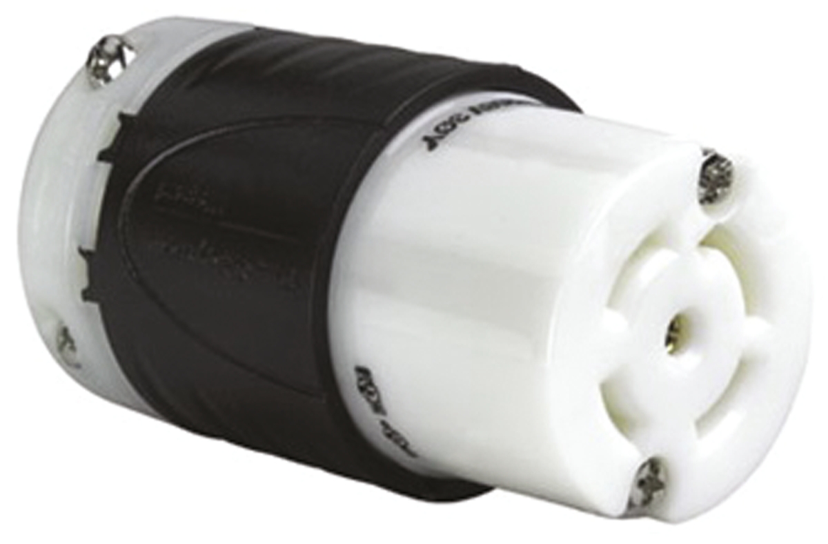 PASS & SEYMOUR USA Mains Sockets, 30A Black, White, Cable Mount Nylon Screw, 120/280 V
