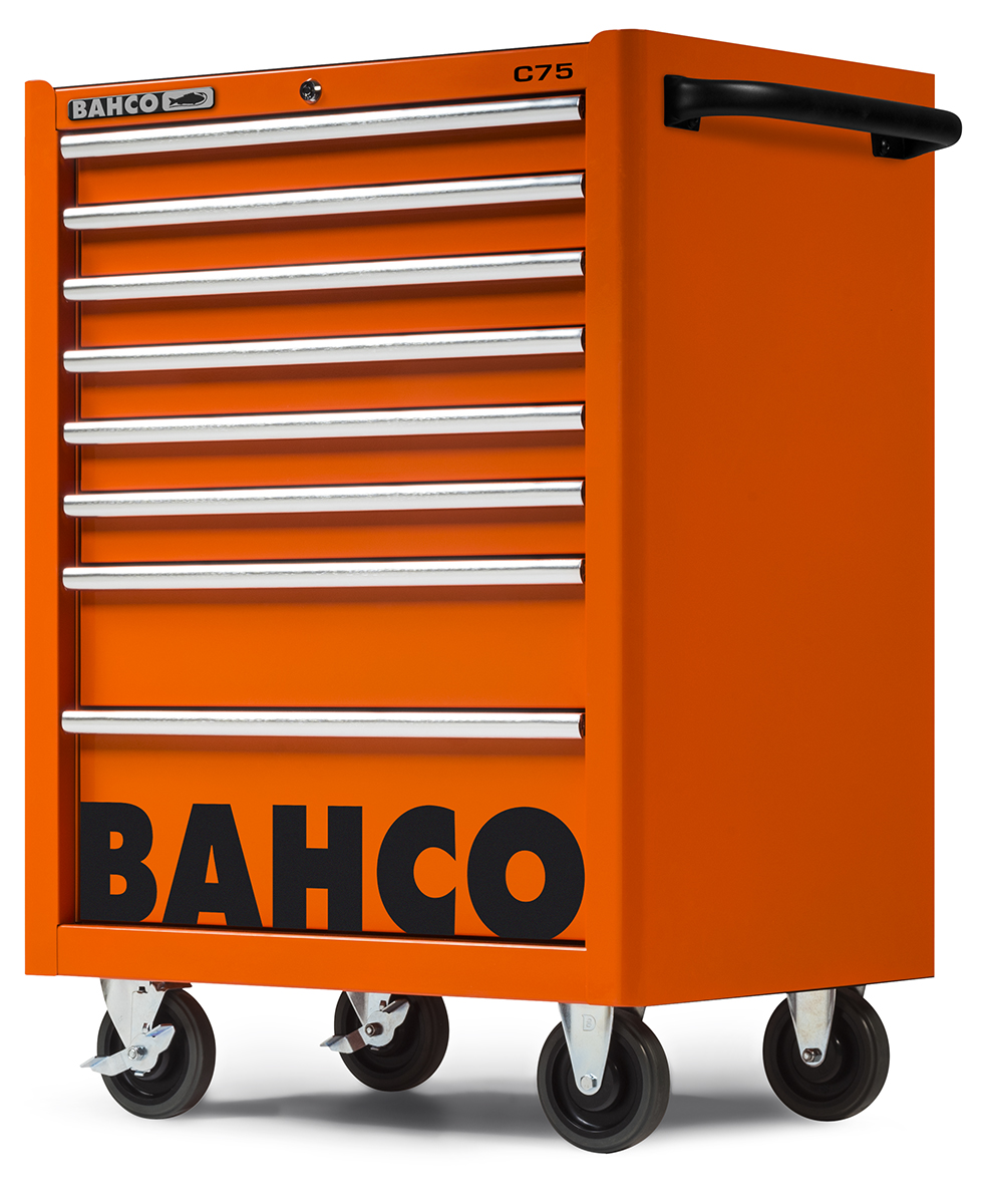 Bahco 8 Drawer Solid Steel Wheeled Tool Trolley