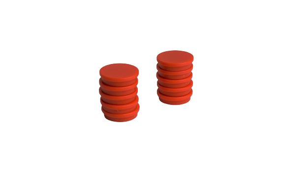 Eclipse Button Magnet 30mm Self-Adhesive Ferrite, 0.5kg Pull
