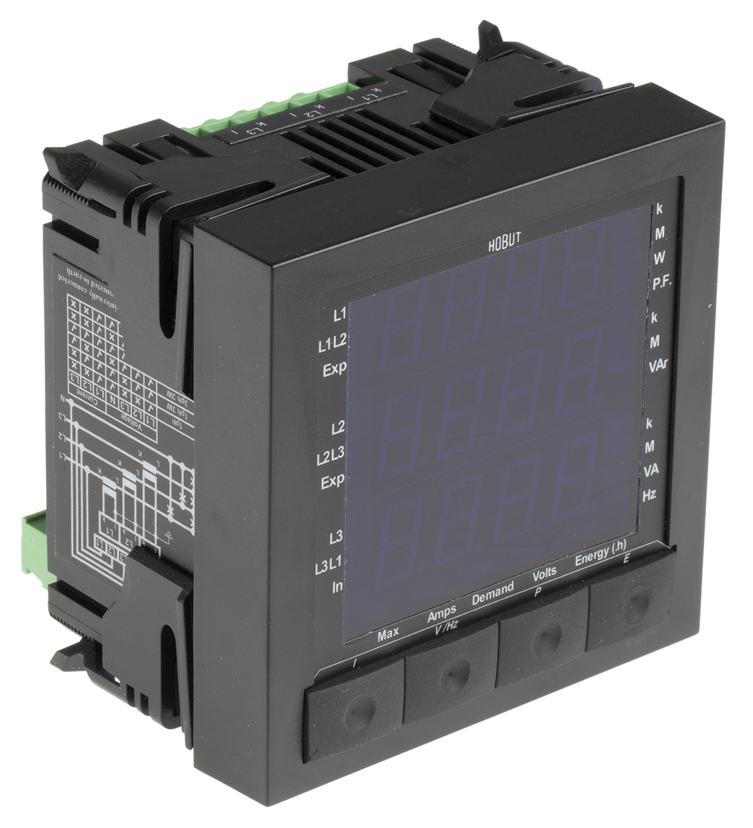HOBUT M850 LED Digital Panel Multi-Function Meter for Current, Frequency, Power, Voltage, 96mm x 96mm