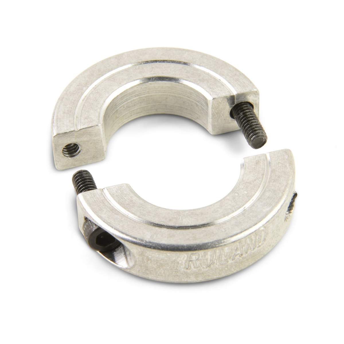 Ruland Shaft Collar, Two Piece, Clamp Screw, Bore 25mm, OD 45mm, W 10mm, Aluminium