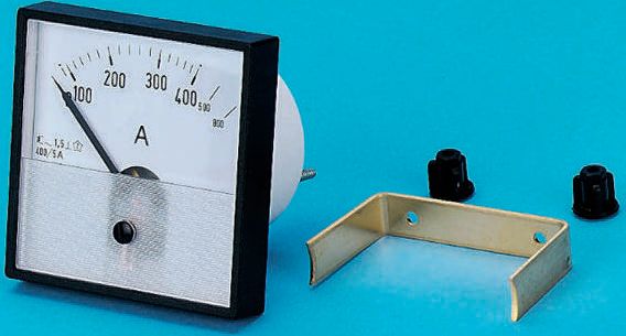 HOBUT Analogue Panel Ammeter 0/400/800A For 400/5A CT AC, 72mm x 72mm Moving Iron