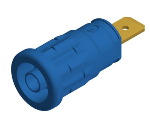 Hirschmann Test & Measurement Blue Female Banana Socket, 4 mm Connector, 32A, 1000V ac/dc, Gold Plating