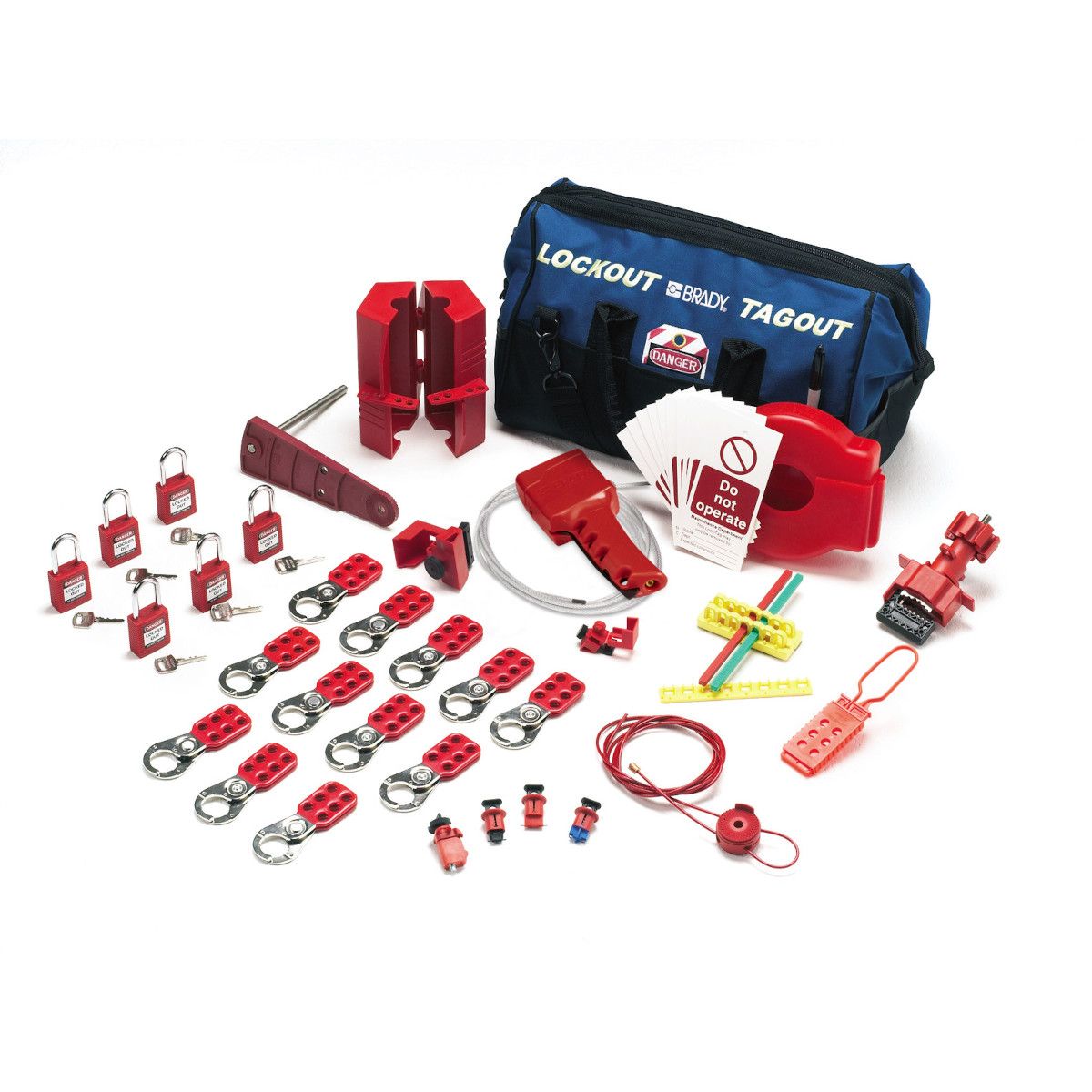 Brady Red, Silver Lockout Tagout Kits
