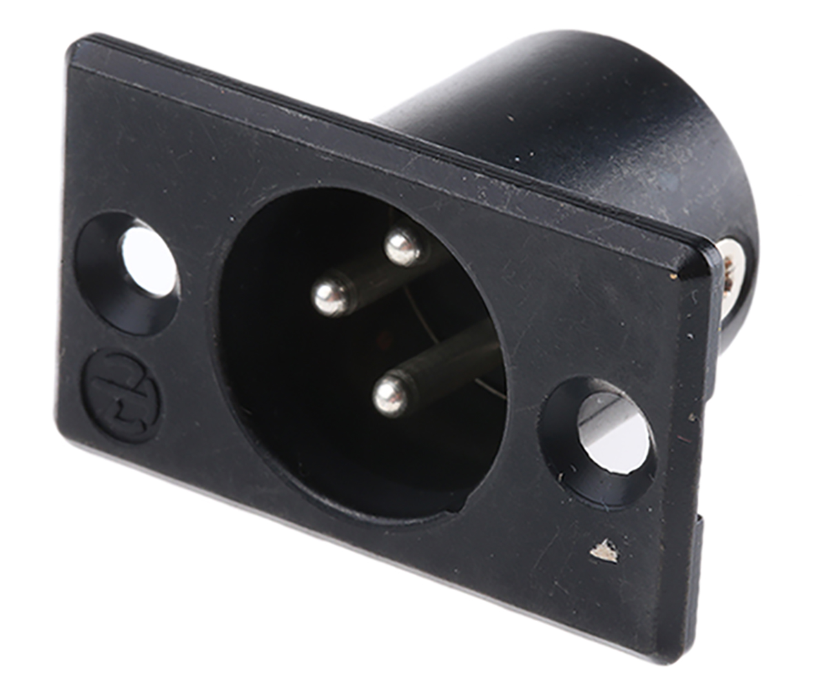 Neutrik Panel Mount XLR Connector, Male, 50 V, 3 Way, Silver over Nickel Plating