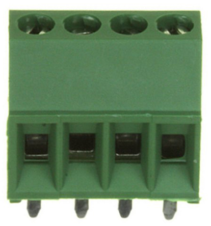 TE Connectivity Buchanan Series PCB Terminal Block, 4-Contact, 2.54mm Pitch, Through Hole Mount, 1-Row, Screw
