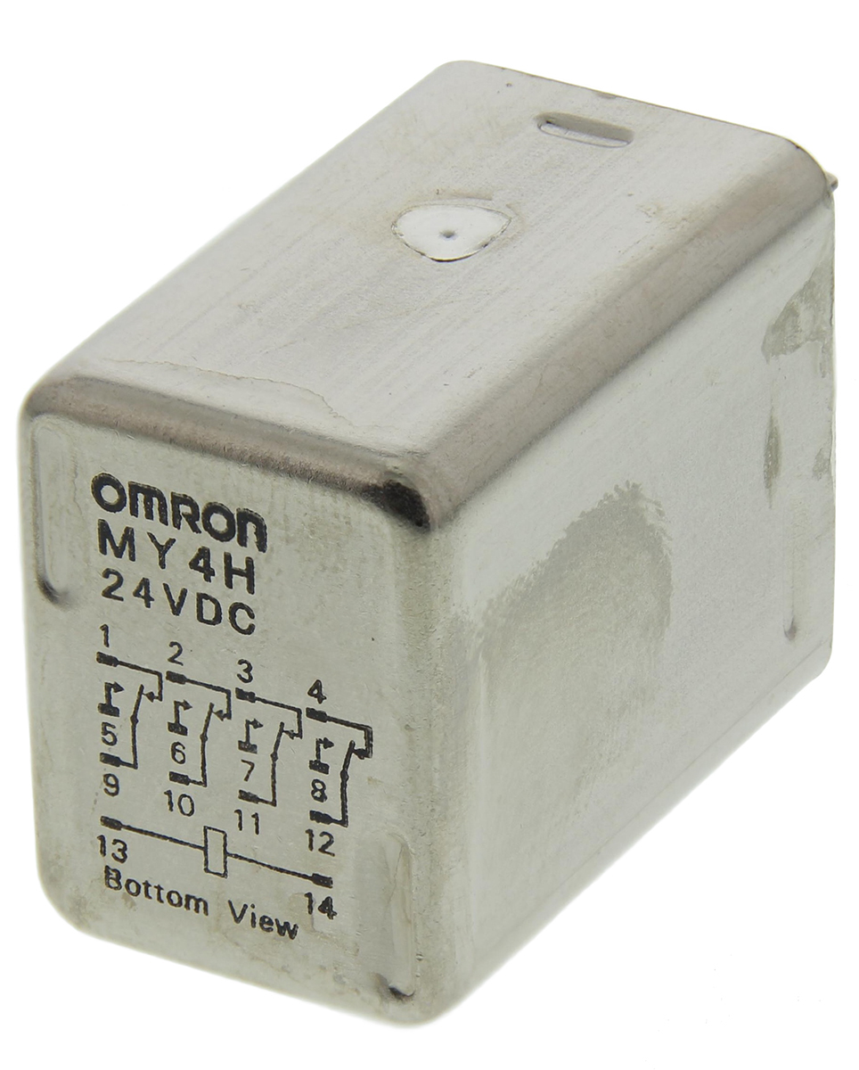 Omron Panel Mount Power Relay, 24V dc Coil, 3A Switching Current, 4PDT