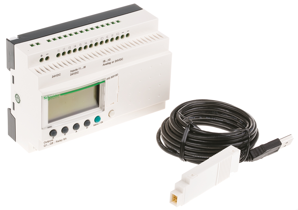 Schneider Electric Zelio Logic 2 Series PLC CPU for Use with Zelio 2, Relay Output, 12 (Up → 12 Digital, Up