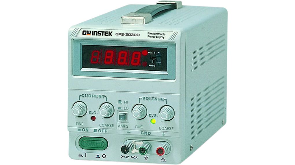 GW Instek GPS Series Series Digital Bench Power Supply, 18V, 5A, 1-Output, 90W