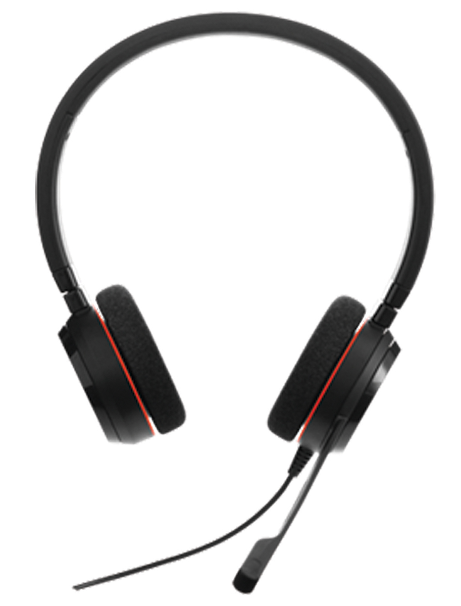 Jabra Evolve 20 Black Wired USB A On Ear Headset