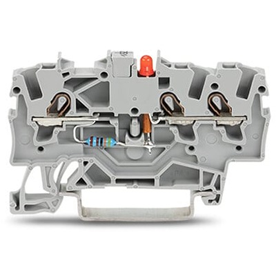 WAGO 2001-1321/1000-413 TOPJOB S Series Grey, 1.5mm², 1-Level, Push-In Cage Clamp Termination