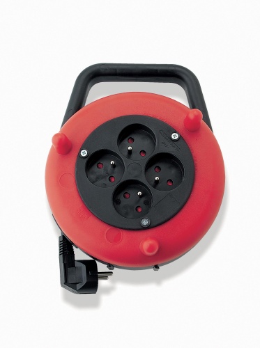 SAM 10m 4 Socket Type E - French Cable Reel, 250 V