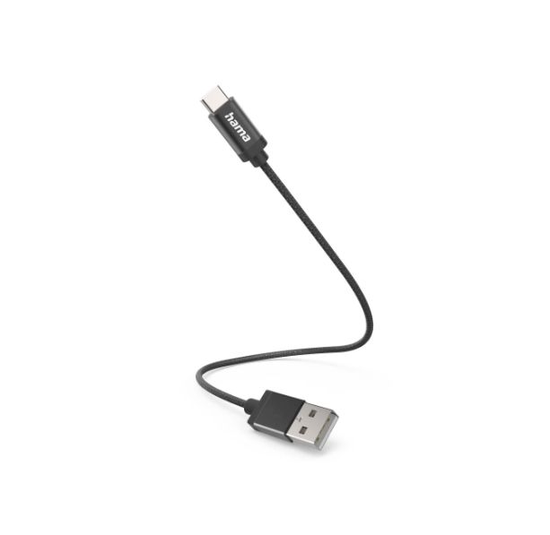 Hama USB 2.0, Male USB A to Male USB C, 480Mbps, 200mm