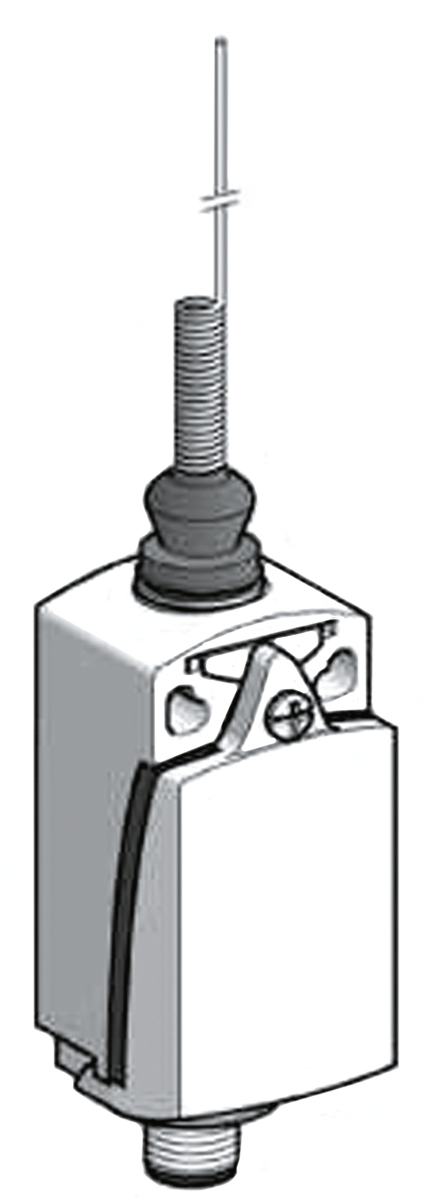 Telemecanique Sensors XCKD Series Cats Whisker Limit Switch, NO/NC, IP66, IP67, DPST, Zinc Alloy Housing, 60V ac Max,
